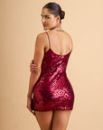 Crimson Afterhours Sequin Mini