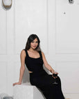Two Piece Back Straps Maxi Dress