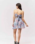 Pastel Floral Print Fit-and-Flare Mini Dress