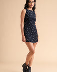 Classic Polka Dot Backless Mini Dress