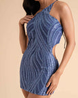 Midnight Muse Embellished Mini Dress