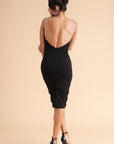 Crystal Deep Back Midi Dress