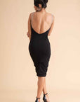 Crystal Deep Back Midi Dress