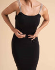 Crystal Deep Back Midi Dress