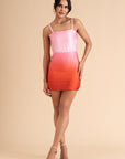 Sunset Blush Ombre Mini Dress