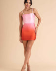 Sunset Blush Ombre Mini Dress
