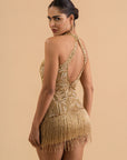 Gold Digger Fringe Dress