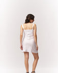 Lace Trim White Bodycon
