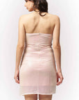 Sequin Sweetheart Mini Dress Pink White