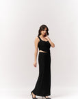 Two Piece Back Straps Maxi Dress
