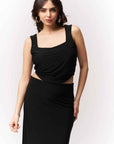 Two Piece Back Straps Maxi Dress