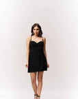 Pleated Bustier Mini Dress