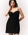 Pleated Bustier Mini Dress