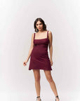Burgundy Mini Bodycon