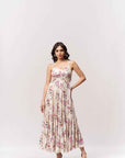 Printed Tiered Floor Length Dress