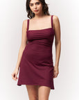 Burgundy Mini Bodycon