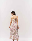 Printed Tiered Floor Length Dress