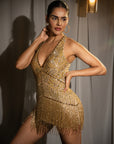 Gold Digger Fringe Dress