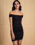 Midnight Twist Off-Shoulder Cut-Out Mini
