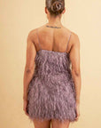 Lumière Feather Fringe Mini Dress