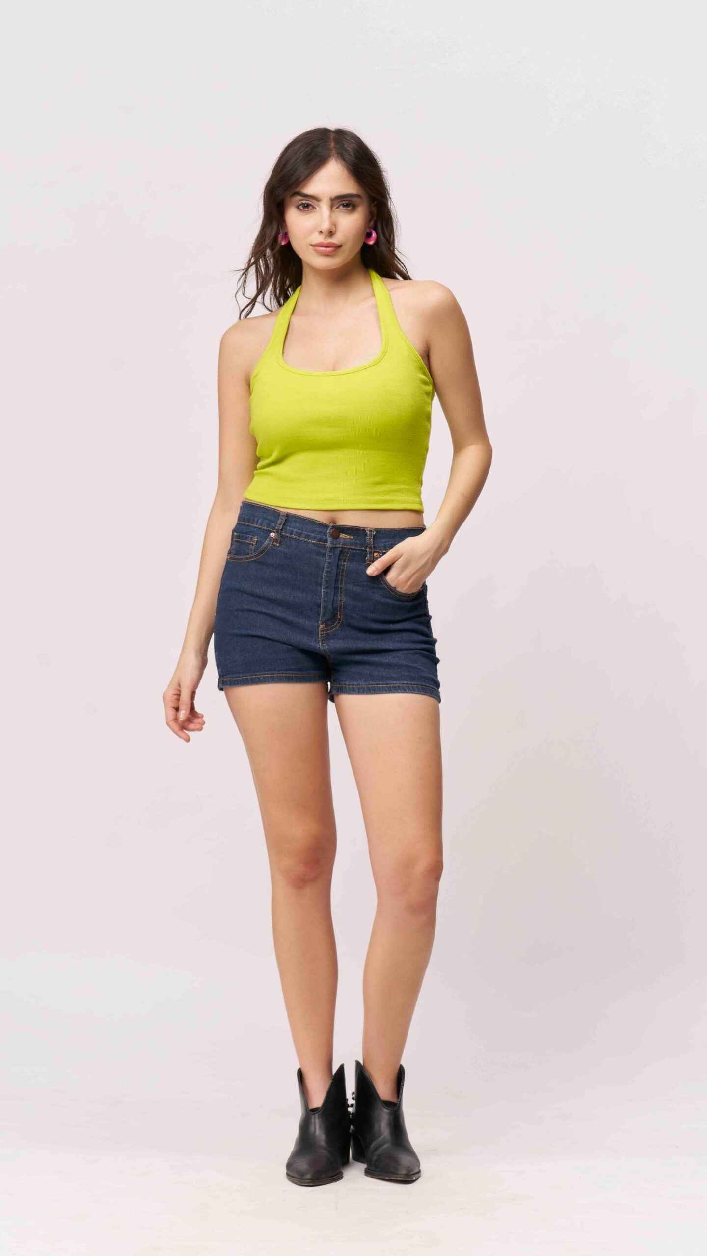 Halter Neck Fitted Tee