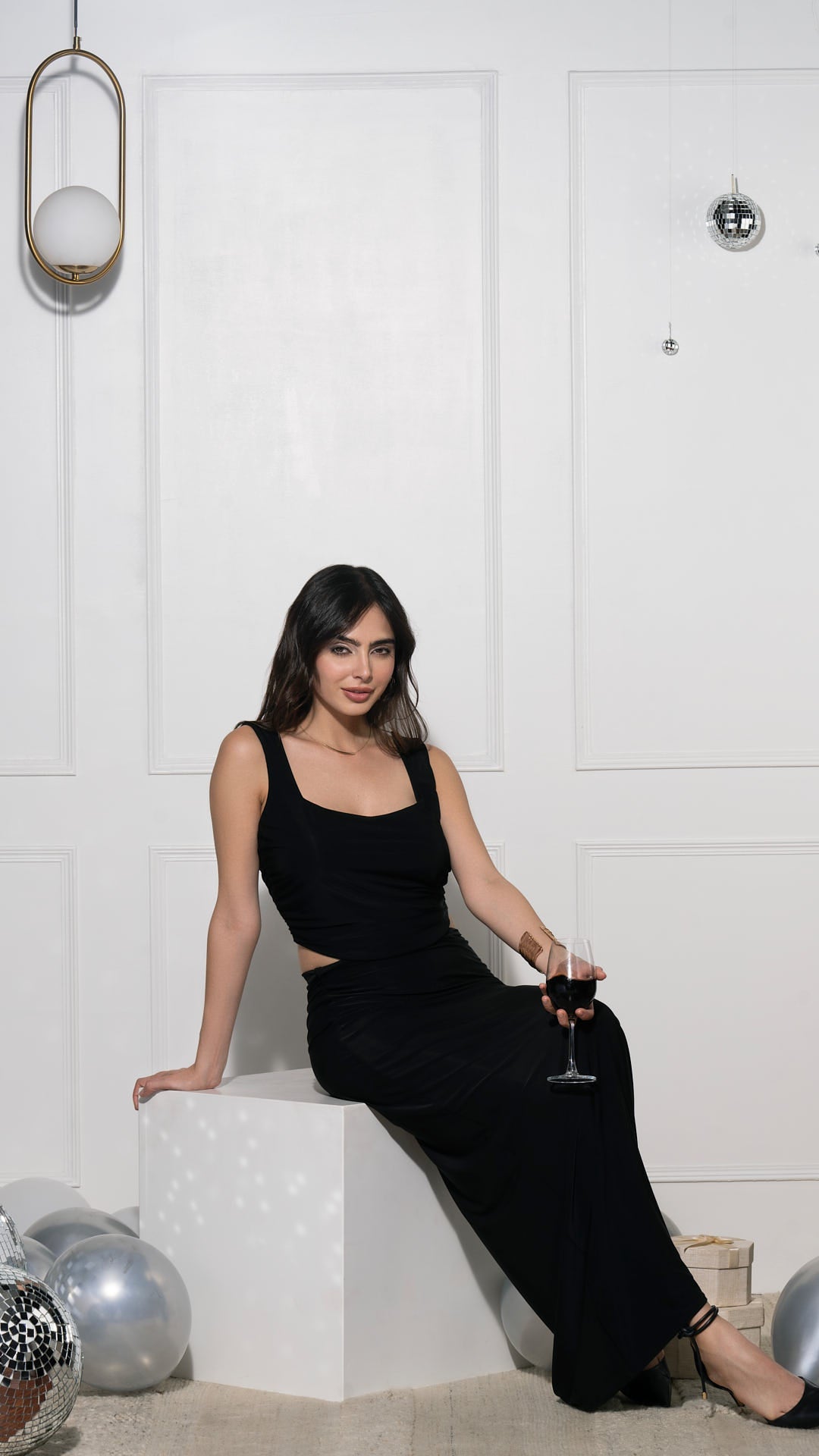 Two Piece Back Straps Maxi Dress