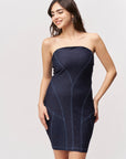 Strapless Denim Bodycon