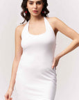 White Halter Bodycon