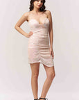 Sequin Sweetheart Mini Dress Pink White