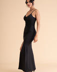 Midnight Mirage Sheer Panel Gown