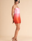 Sunset Blush Ombre Mini Dress