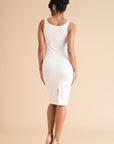 Tencel Bodycon Slip Dress In Cream