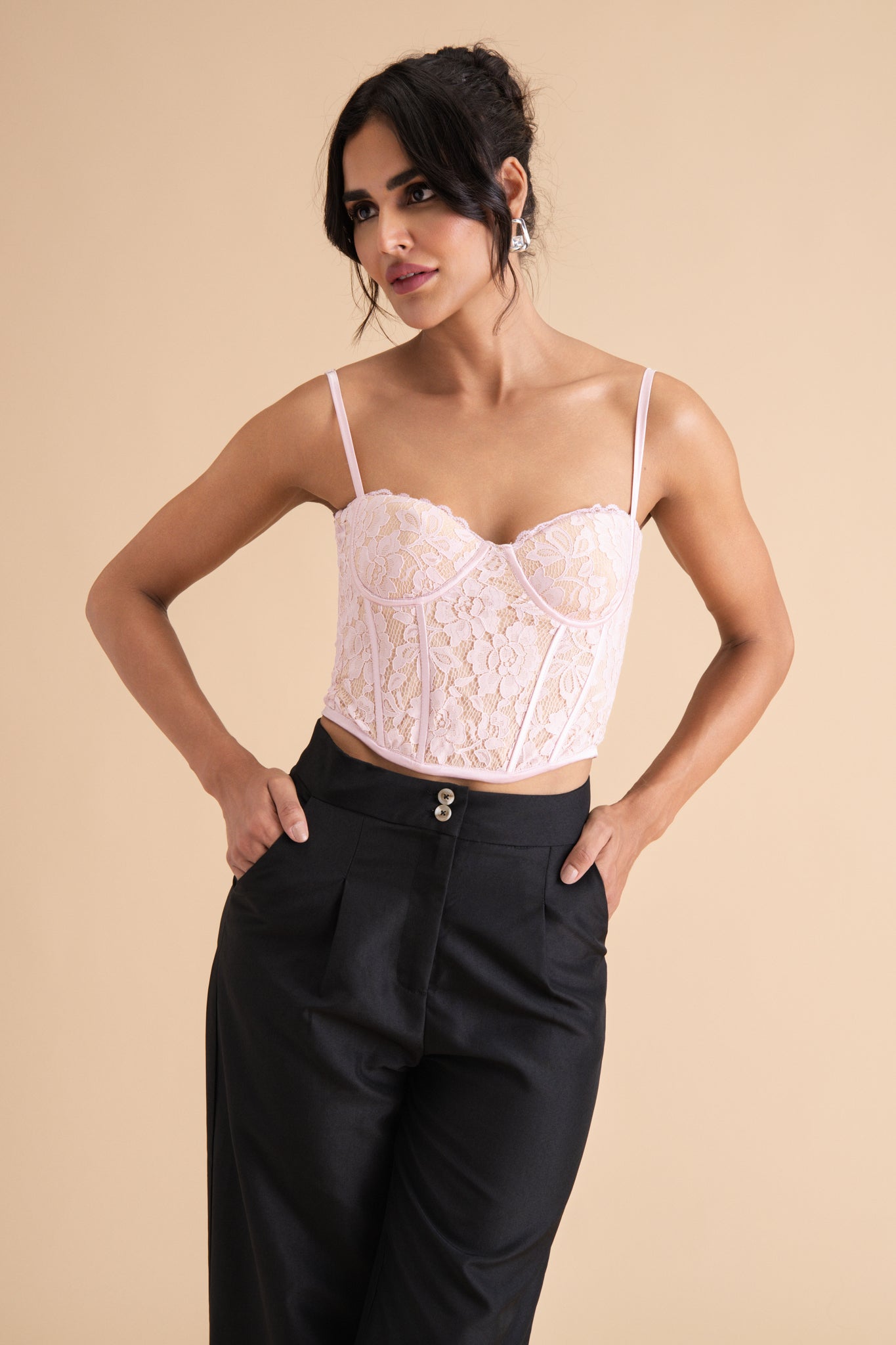 Lace Boned Corset Top