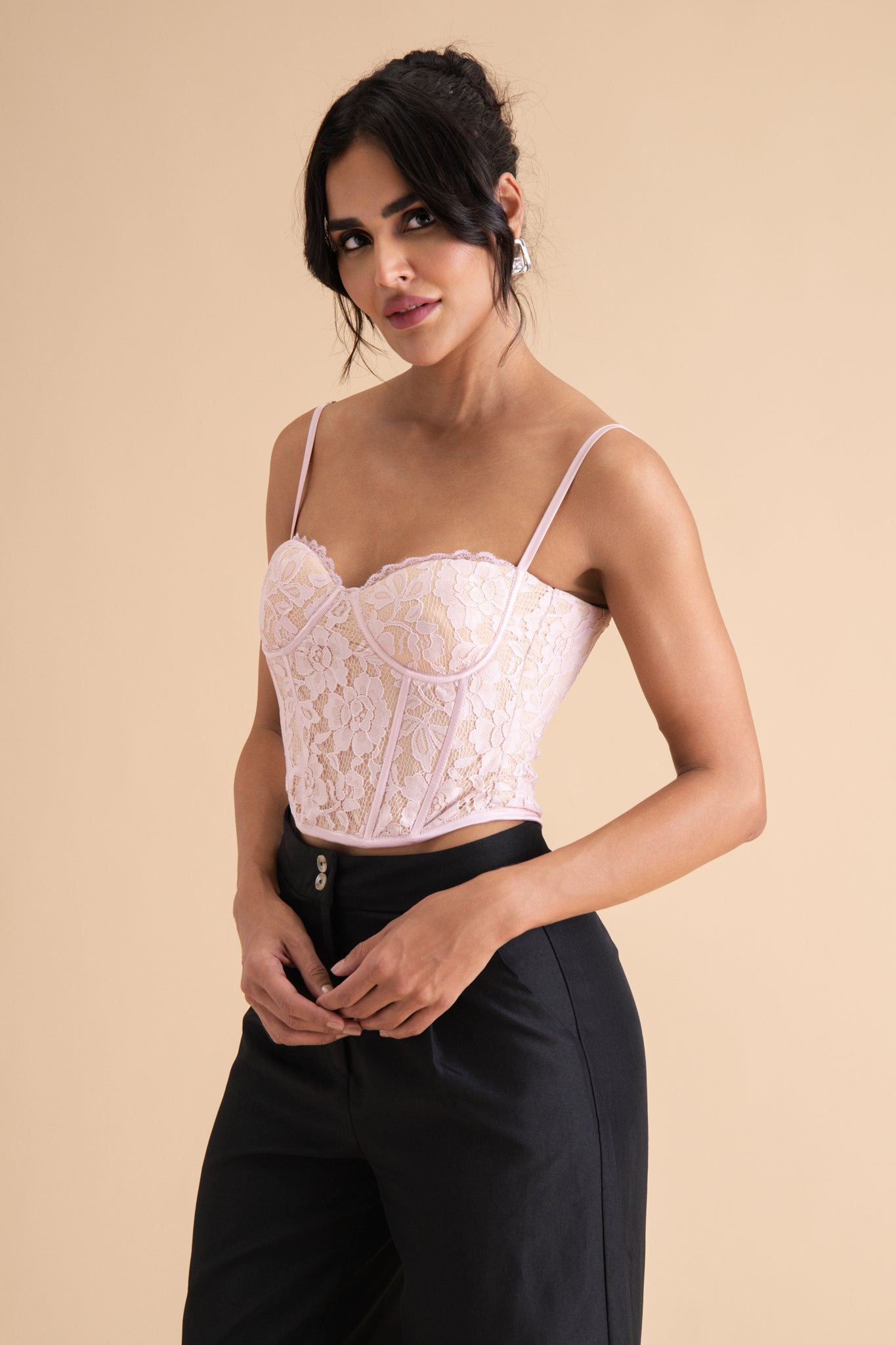 Lace Boned Corset Top