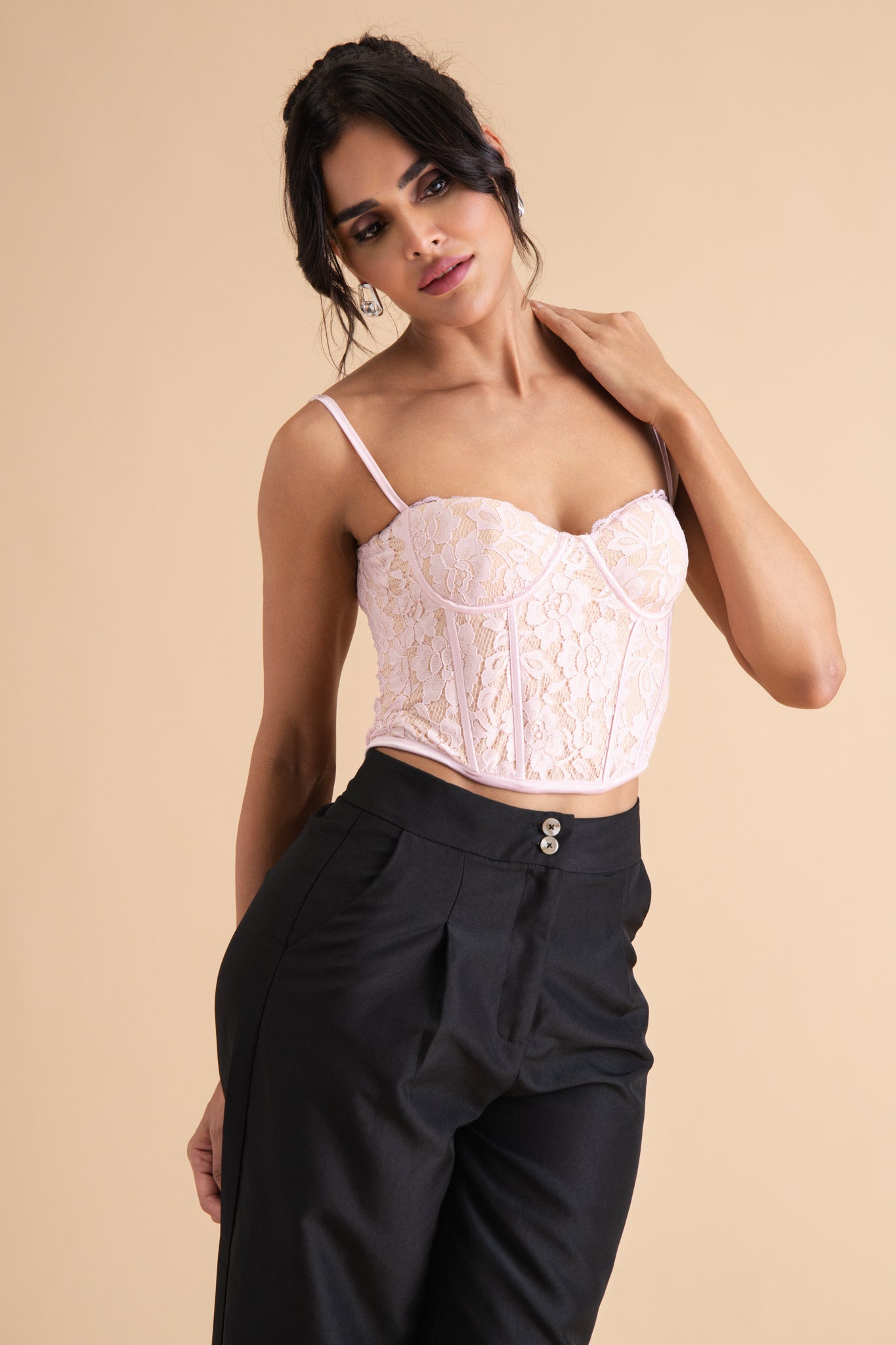 Lace Boned Corset Top