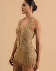 Gold Digger Fringe Dress