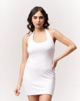 White Halter Bodycon