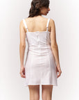 Lace Trim White Bodycon