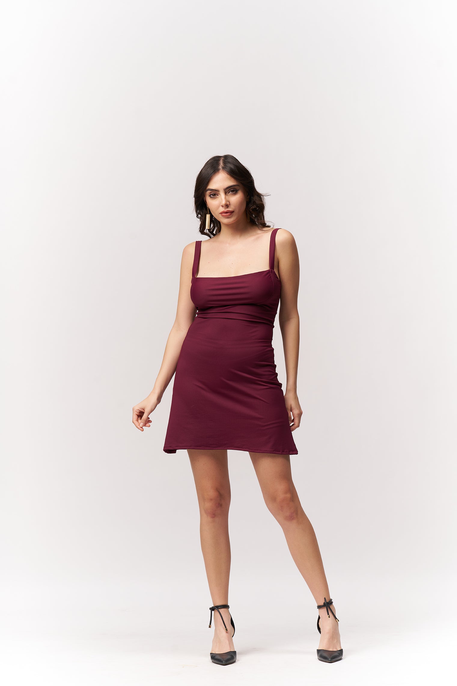 Burgundy Mini Bodycon