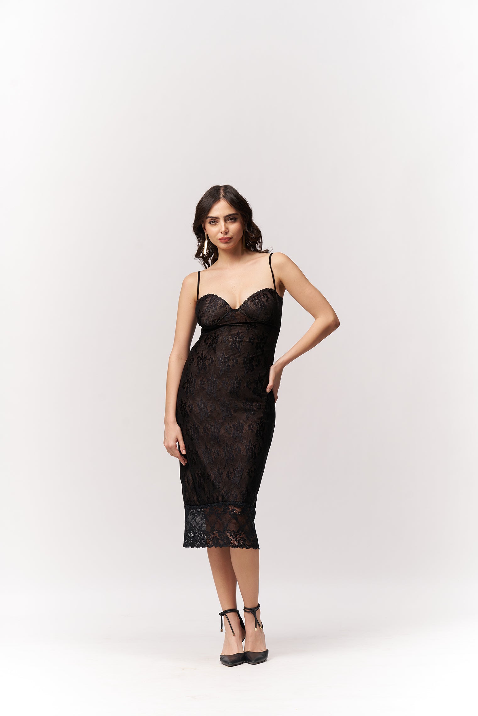 Detail Lace Bodycon Dress