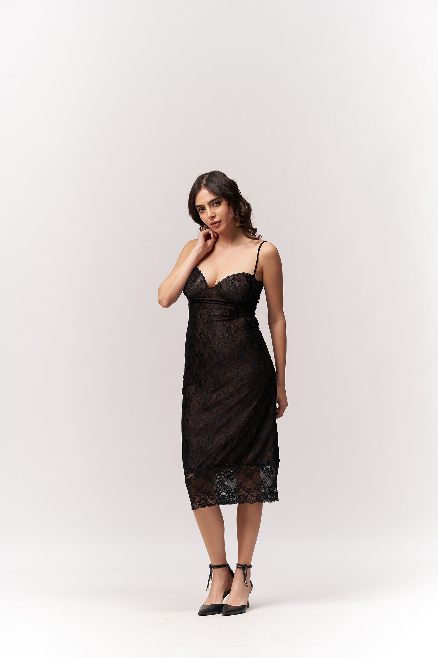 Detail Lace Bodycon Dress