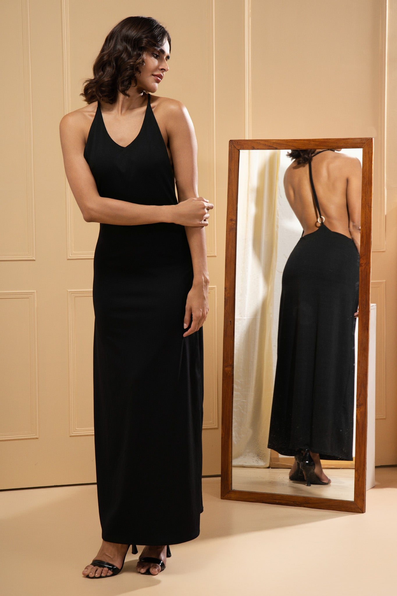 Midnight Muse Backless Maxi
