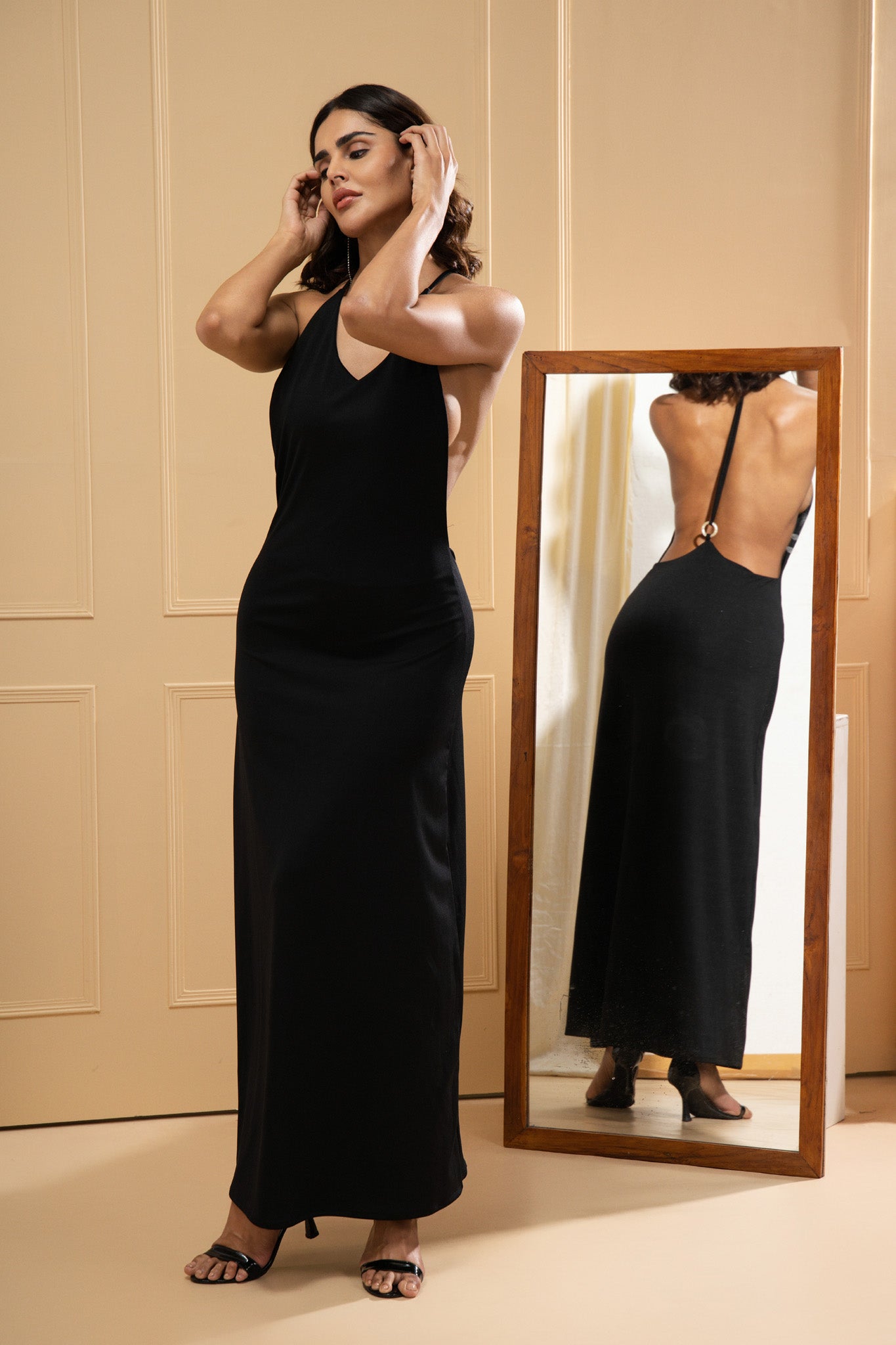 Midnight Muse Backless Maxi