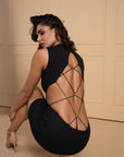 Enigma Lace-Back Bodycon Dress