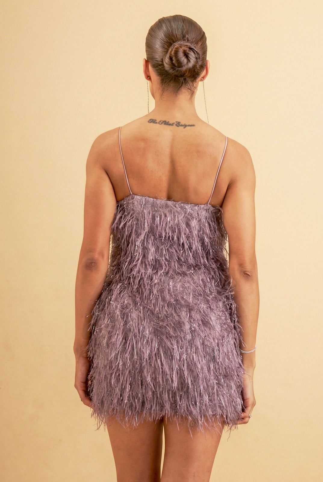 Lumière Feather Fringe Mini Dress