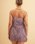 Lumière Feather Fringe Mini Dress