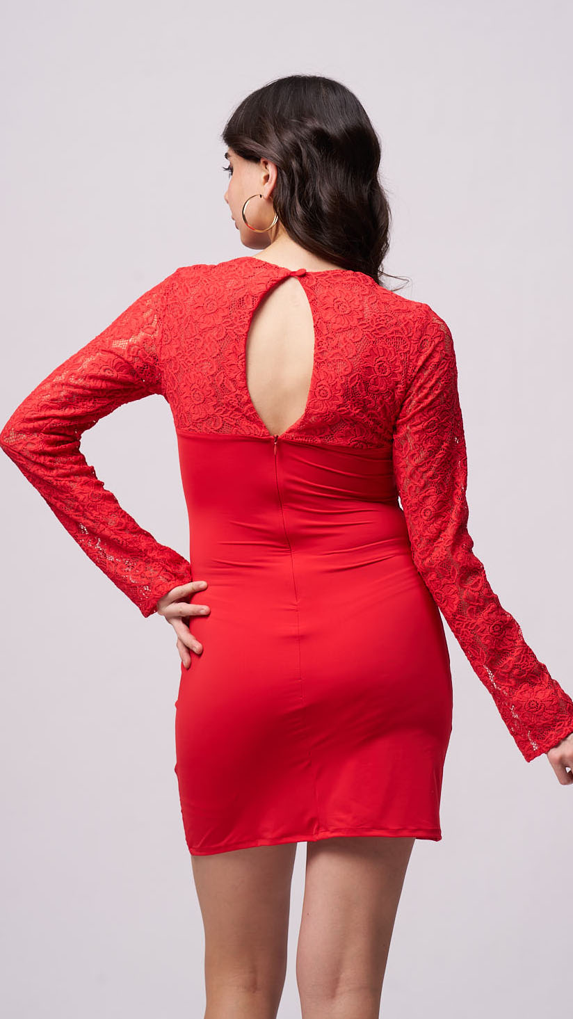 Lacey Bodycon Red Devil Mini