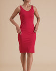 Tencel Bodycon Slip Dress In Red