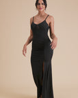 Midnight Mirage Sheer Panel Gown