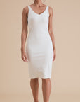 Tencel Bodycon Slip Dress In Cream